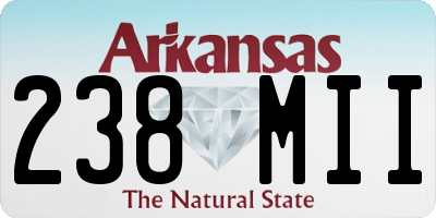 AR license plate 238MII