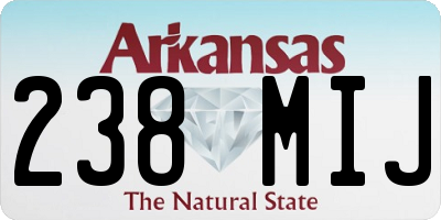 AR license plate 238MIJ