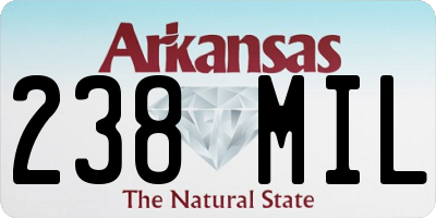 AR license plate 238MIL