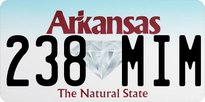 AR license plate 238MIM