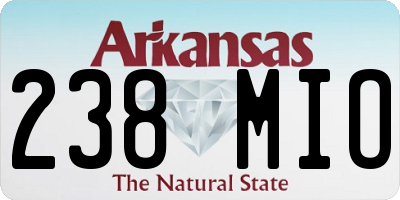 AR license plate 238MIO