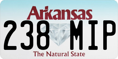 AR license plate 238MIP