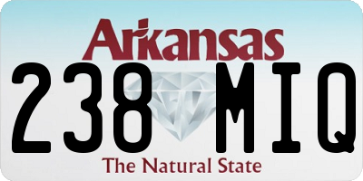 AR license plate 238MIQ