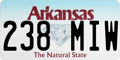 AR license plate 238MIW