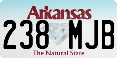 AR license plate 238MJB
