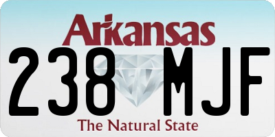 AR license plate 238MJF