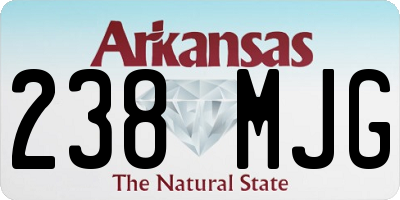 AR license plate 238MJG