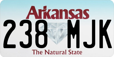 AR license plate 238MJK