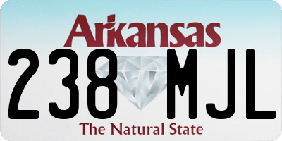 AR license plate 238MJL