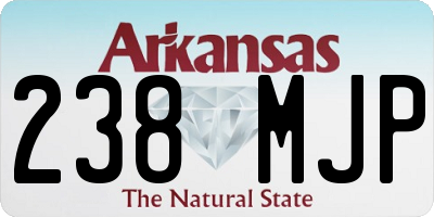 AR license plate 238MJP