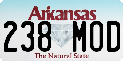 AR license plate 238MOD