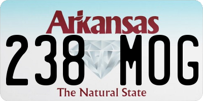AR license plate 238MOG