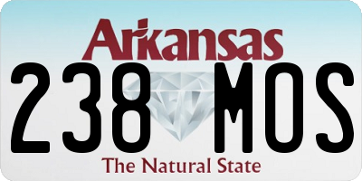 AR license plate 238MOS