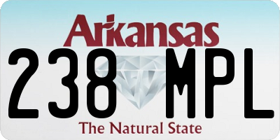 AR license plate 238MPL