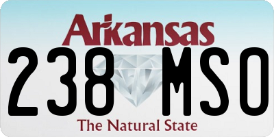 AR license plate 238MSO