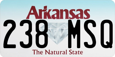 AR license plate 238MSQ
