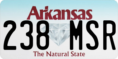 AR license plate 238MSR