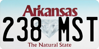 AR license plate 238MST