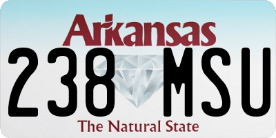 AR license plate 238MSU