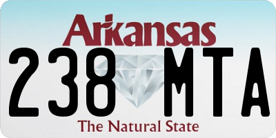 AR license plate 238MTA