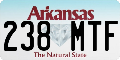 AR license plate 238MTF