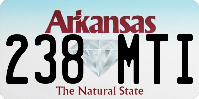 AR license plate 238MTI