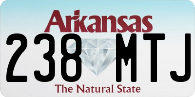 AR license plate 238MTJ