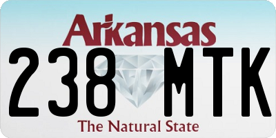 AR license plate 238MTK