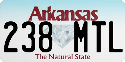 AR license plate 238MTL