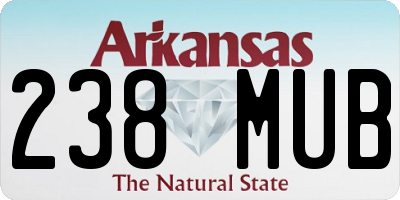 AR license plate 238MUB