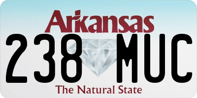 AR license plate 238MUC