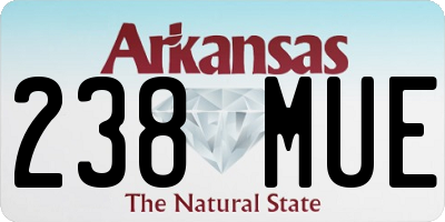 AR license plate 238MUE