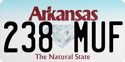 AR license plate 238MUF