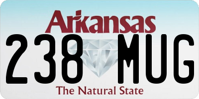 AR license plate 238MUG