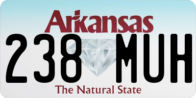 AR license plate 238MUH