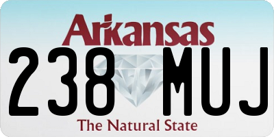 AR license plate 238MUJ
