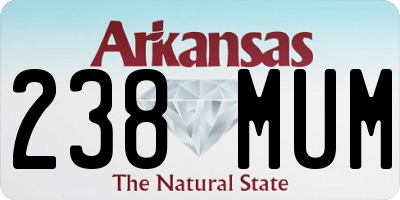 AR license plate 238MUM