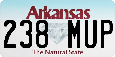 AR license plate 238MUP