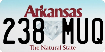 AR license plate 238MUQ