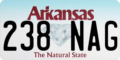 AR license plate 238NAG