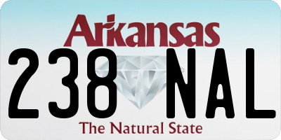 AR license plate 238NAL