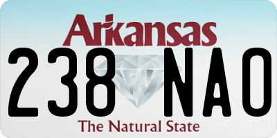AR license plate 238NAO