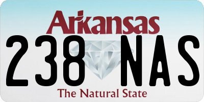 AR license plate 238NAS