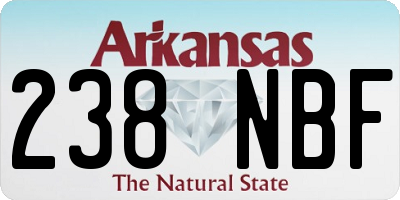 AR license plate 238NBF