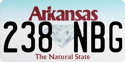 AR license plate 238NBG