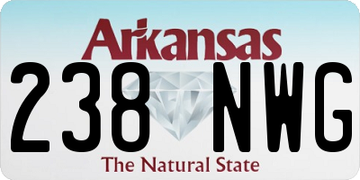 AR license plate 238NWG