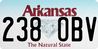 AR license plate 238OBV