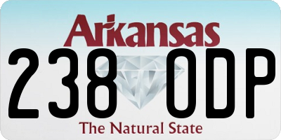 AR license plate 238ODP