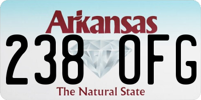 AR license plate 238OFG