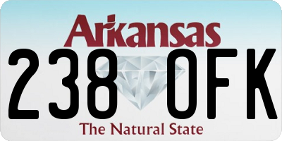 AR license plate 238OFK
